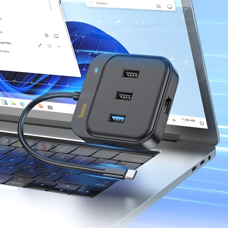 Hoco HB37 6 in 1 HDTV+RJ45+USB3.0+USB2.0x2+PD100W Converter Hoco HB37 6 in 1 HDTV+RJ45+USB3.0+USB2.0x2+PD100W Converter